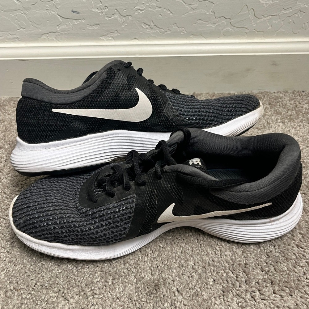Nike‎ Revolution 4 Womens Running Shoes Black White 908999-001 Size 9.5 Sneakers